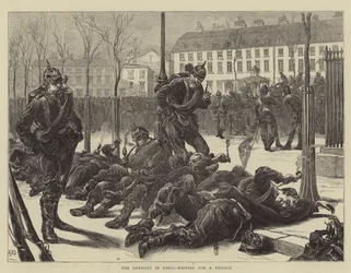 Die Deutschen in Paris, warten auf eine Passage